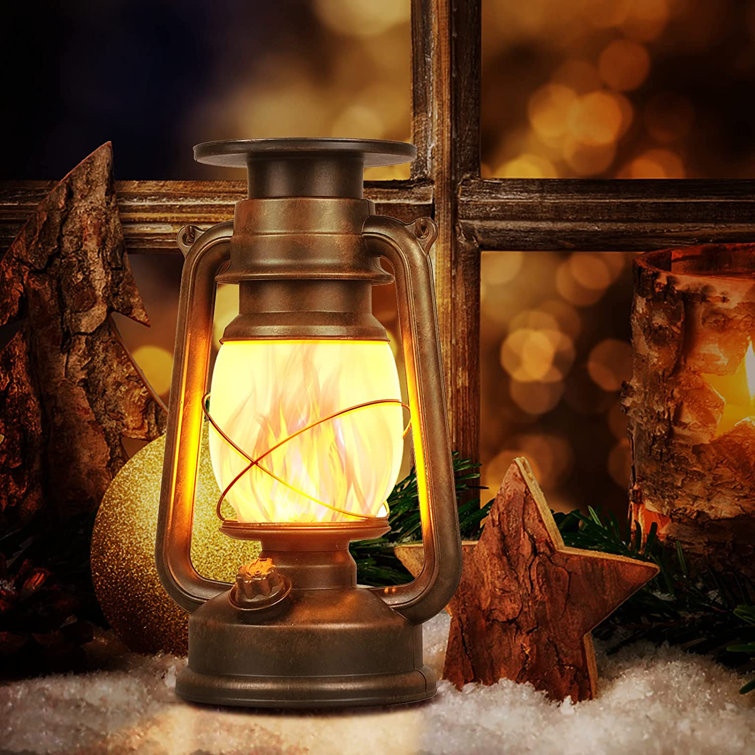 Haitral 9.5" Solar Powered Integrated LED Color Changing Outdoor Lantern Wayfair